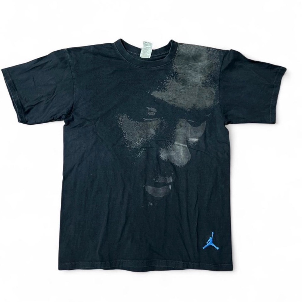 vintage Large Nike Air‎ Jordan black t-shirt print of Michael Jordan's face